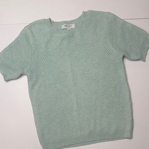 Nine West Light Green Knit Top